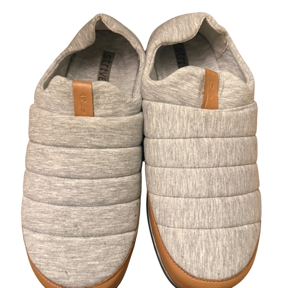 Strive Basel Mens Grey Quilted Jersey Orthotic Slipper Mules Size‎ US 10 EU 43
